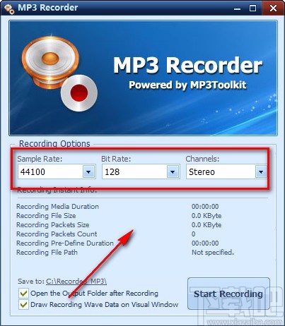MP3 Toolkit录制电脑声音的方法