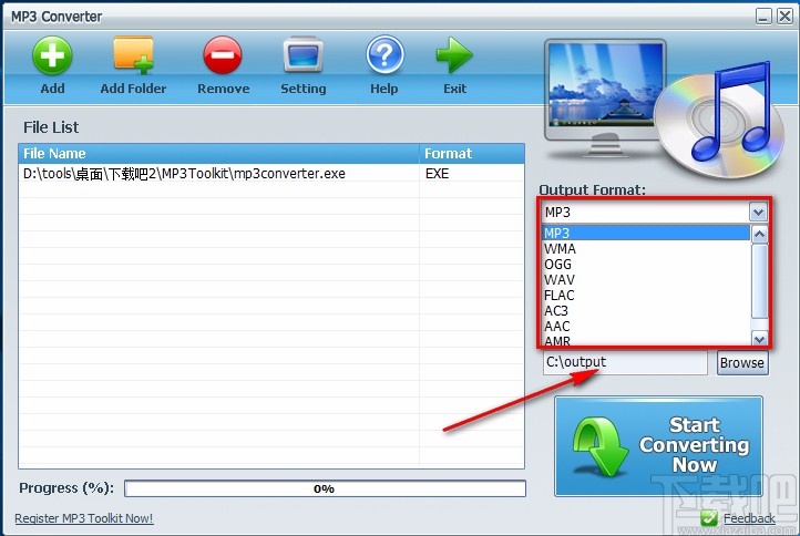 MP3 Toolkit转换音频格式的方法