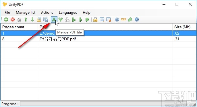 UnityPDF合并PDF文件的方法
