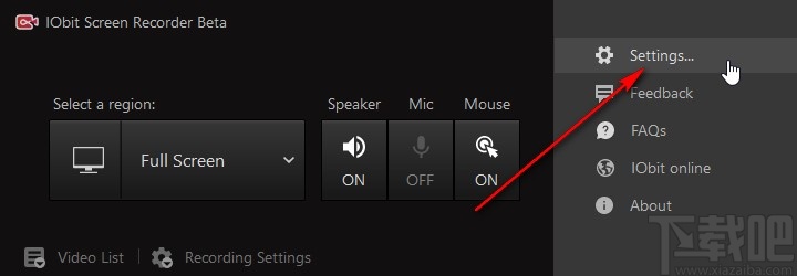 IObit Screen Recorder设置录制视频保存位置的方法