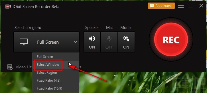 IObit Screen Recorder录制视频的方法