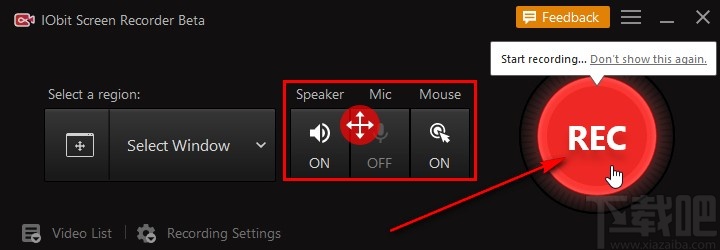 IObit Screen Recorder录制视频的方法