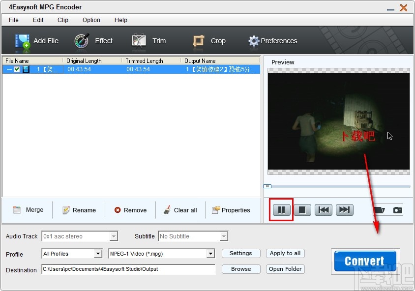 4Easysoft MPG Encoder给视频添加水印的方法