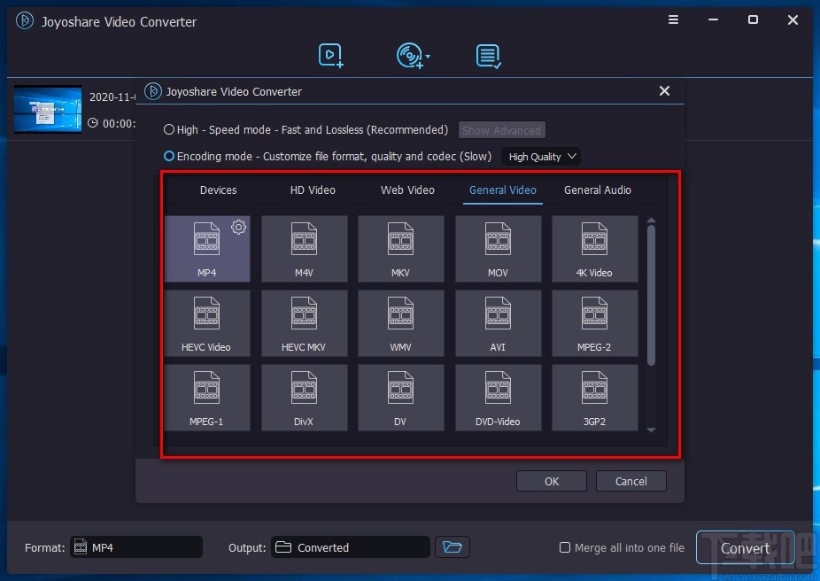 Joyoshare VidiKit转换视频格式的方法