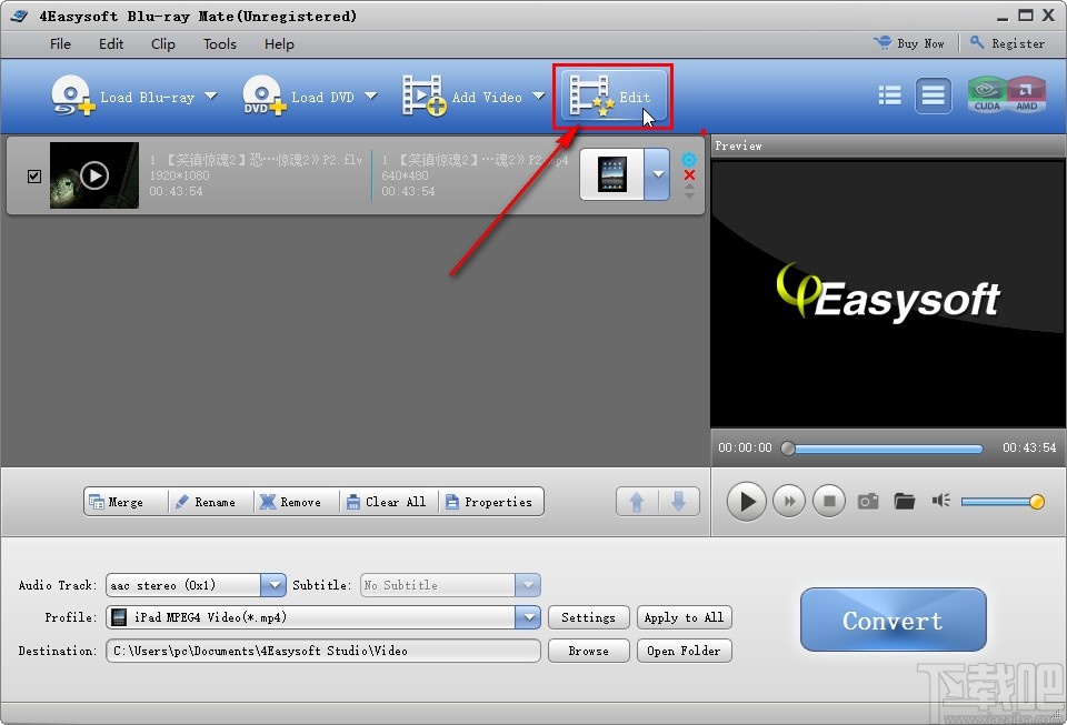 4Easysoft Blu Ray Mate剪切视频的操作方法