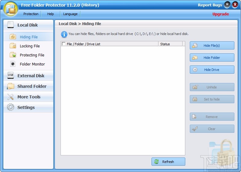 Free Folder Protector设置中文的方法