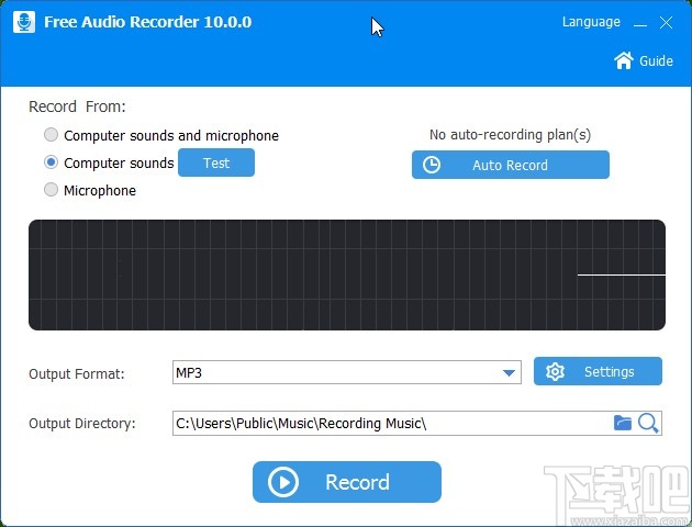 Free Audio Recorder设置快捷键的方法
