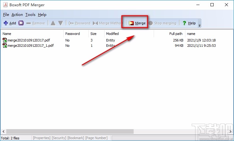Boxoft PDF Merger合并PDF的方法