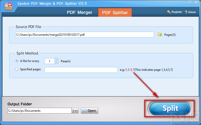 Epubor PDF Merger & PDF Splitter分割PDF文件的方法