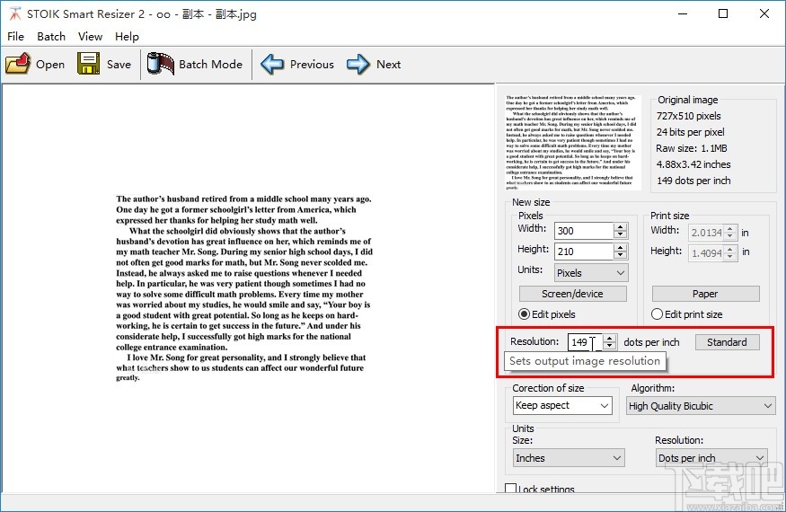 STOIK Smart Resizer缩小图片的方法