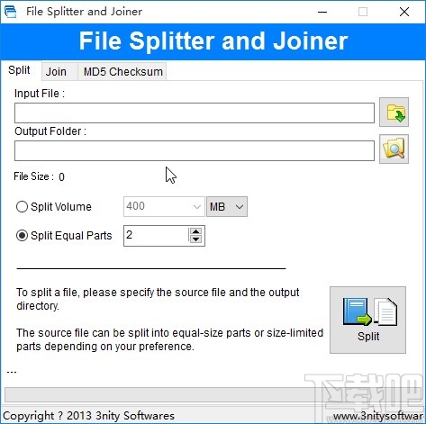 File Splitter and Joiner分割文件的方法