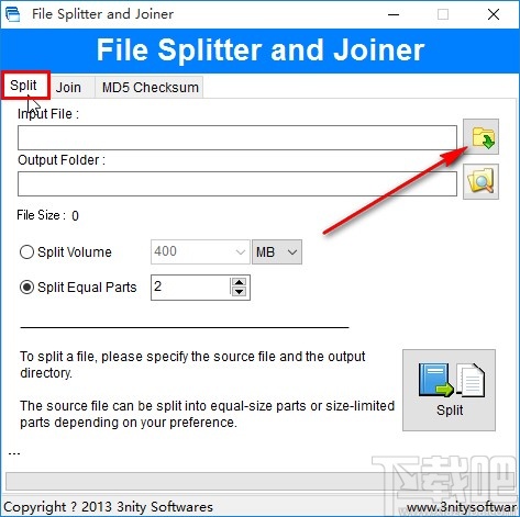 File Splitter and Joiner分割文件的方法