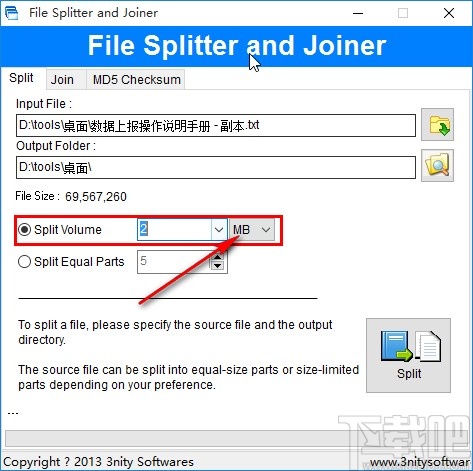 File Splitter and Joiner分割文件的方法