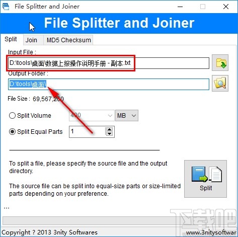 File Splitter and Joiner分割文件的方法