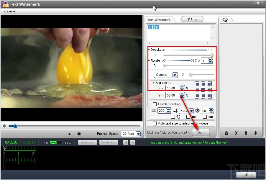 WonderFox Video Watermark给视频添加文字水印的方法