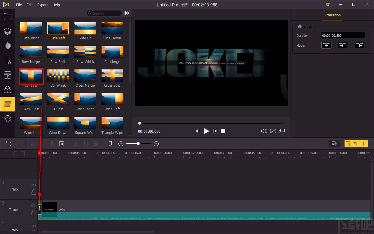 TunesKit AceMovi给视频添加转场的方法