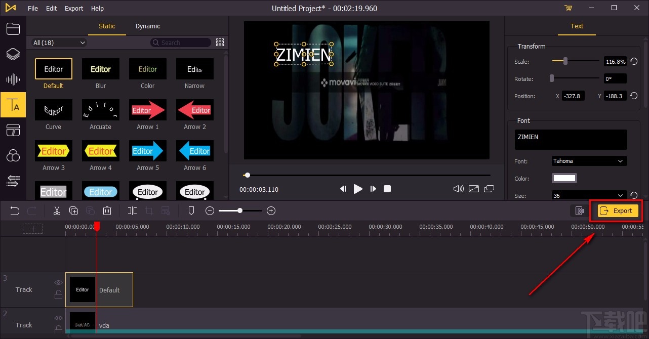 TunesKit AceMovi给视频添加字幕的方法