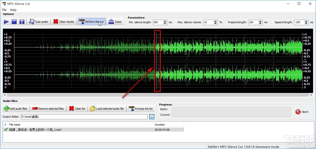 MP3 Silence Cut剪切音频的操作方法