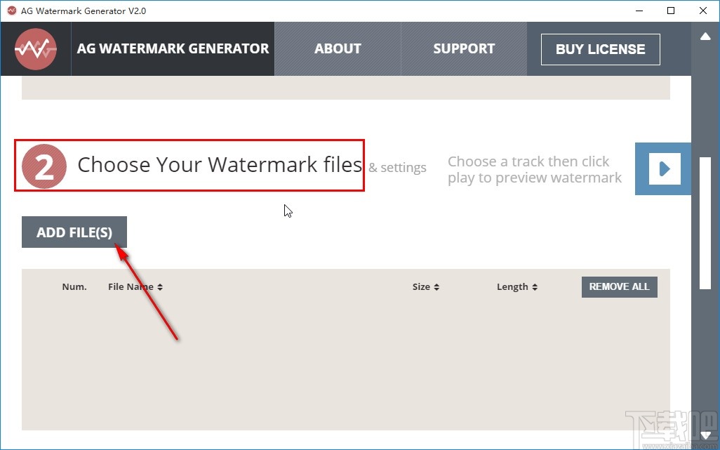 AG Watermark Generator给音频文件添加水印的方法