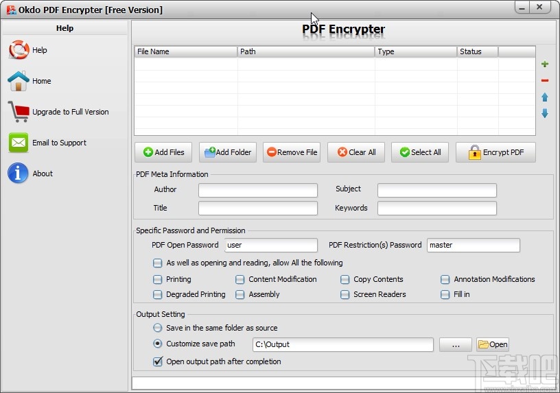 Okdo PDF Encrypter加密PDF的方法