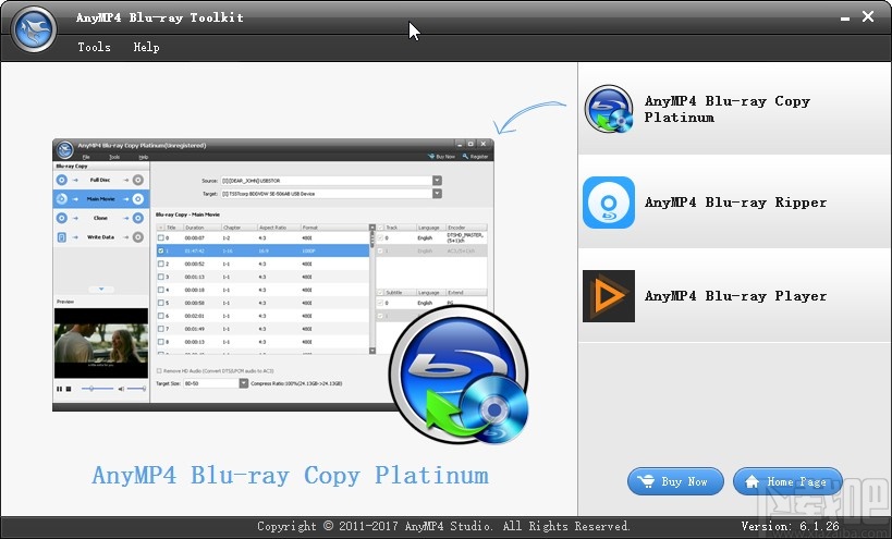 AnyMP4 Blu-ray Toolkit播放蓝光视频的方法