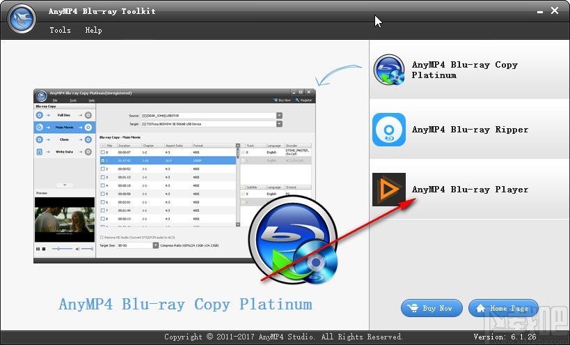 AnyMP4 Blu-ray Toolkit播放蓝光视频的方法