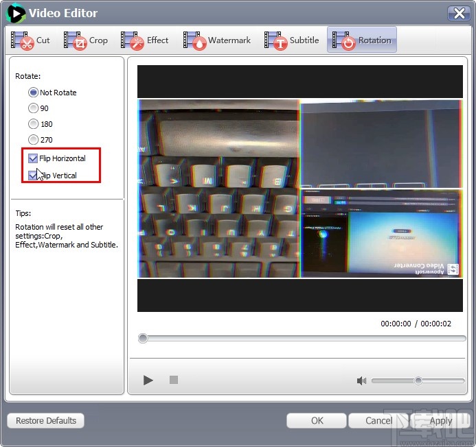 UkeySoft Video Converter旋转视频的方法