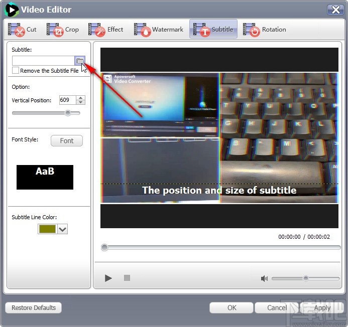 UkeySoft Video Converter在视频中添加字幕的操作方法