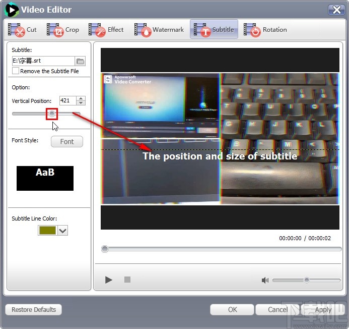 UkeySoft Video Converter在视频中添加字幕的操作方法