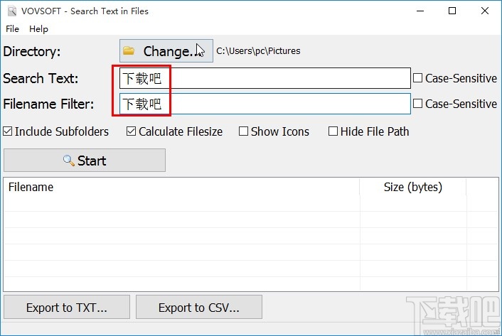 Search Text in Files搜索文件的方法
