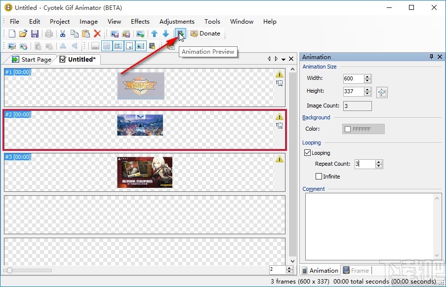 Cyotek Gif Animator制作动图的方法
