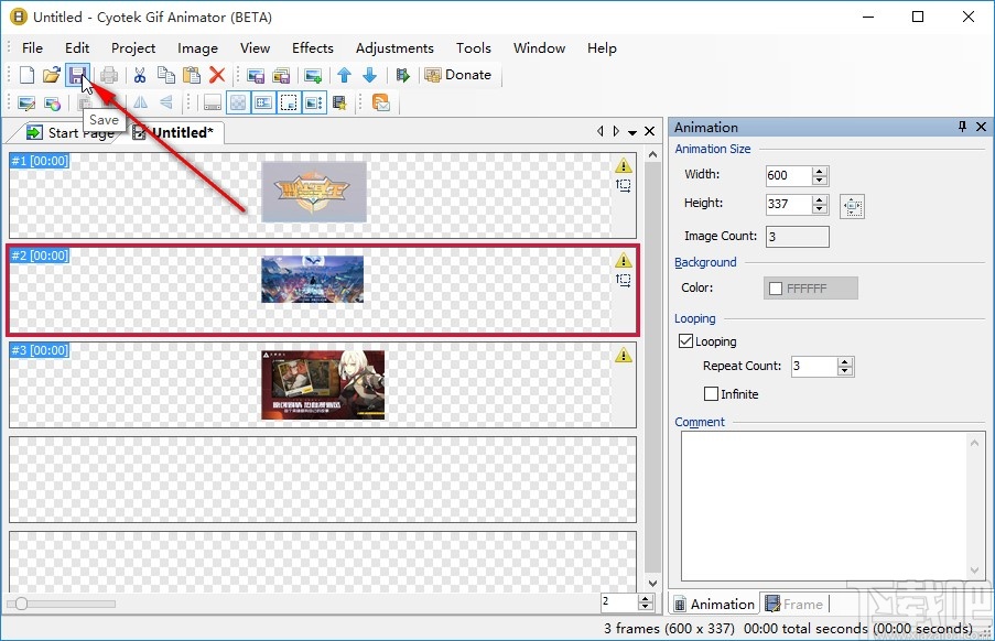 Cyotek Gif Animator制作动图的方法