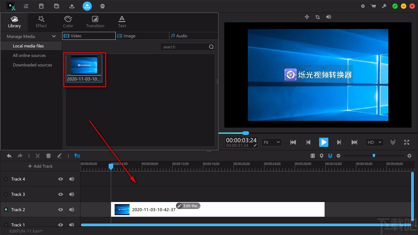 VideoSolo EditFUN给视频添加文字的方法