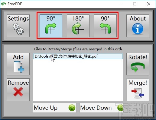 FreePDF旋转PDF文件的方法