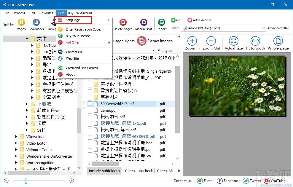PDF Splitter Pro设置中文的方法