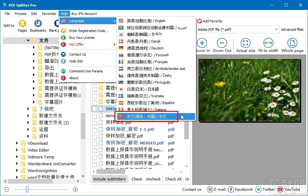 PDF Splitter Pro设置中文的方法