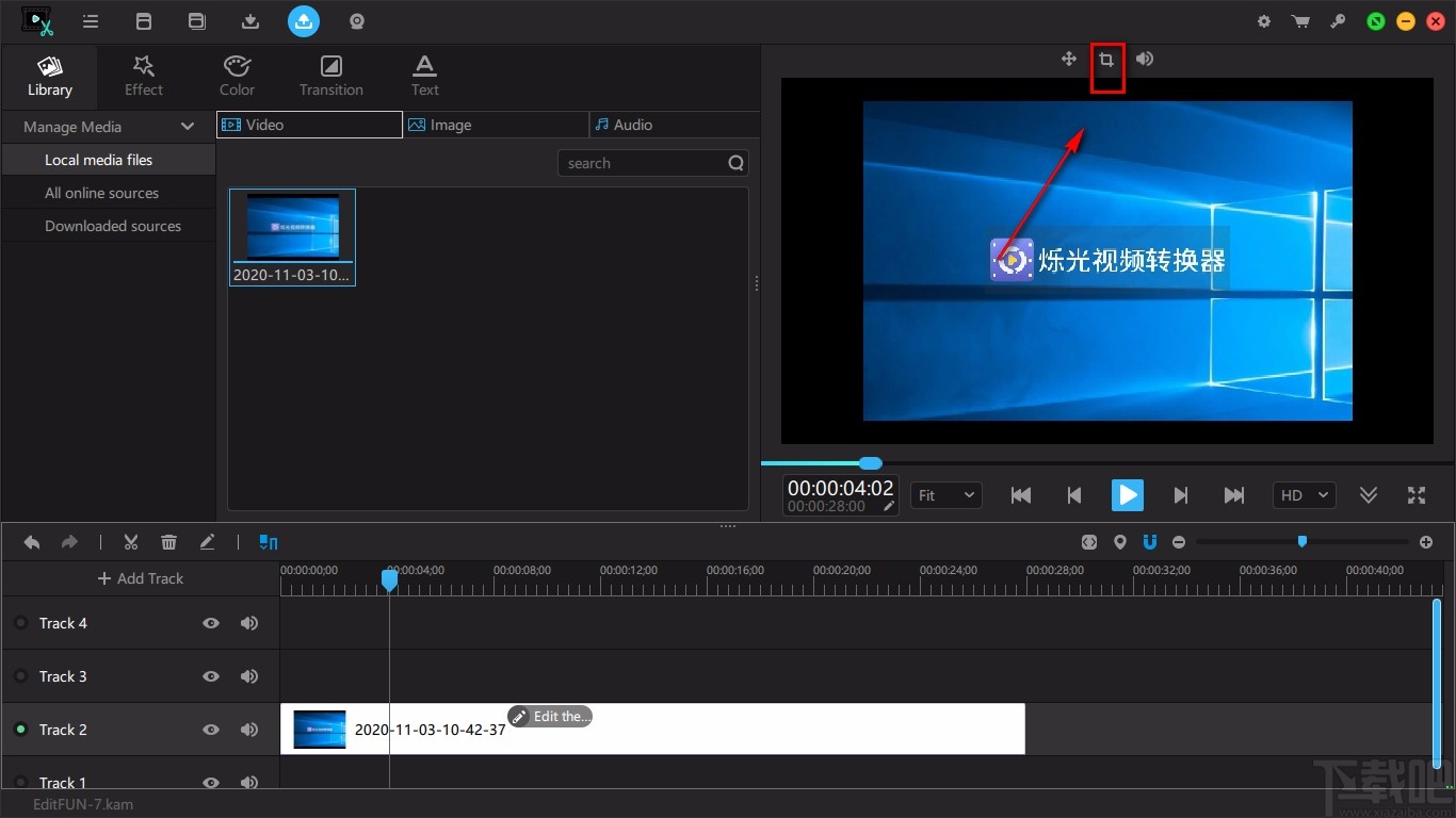 VideoSolo EditFUN裁剪视频画面的方法