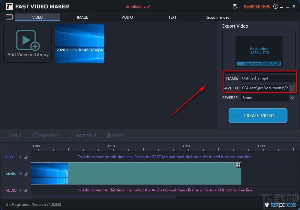 Fast Video Maker剪切视频的方法