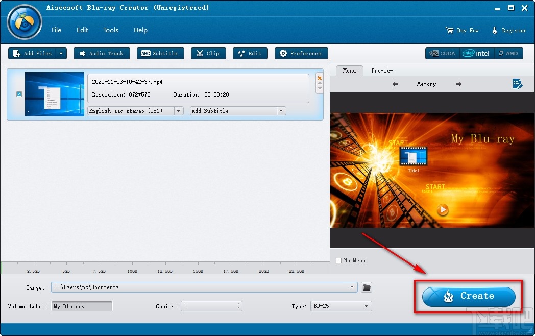 Aiseesoft Blu-ray Creator裁剪视频画面的方法