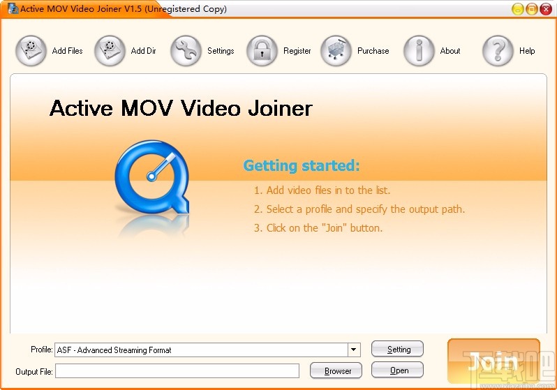 Active MOV Video Joiner合并视频的方法