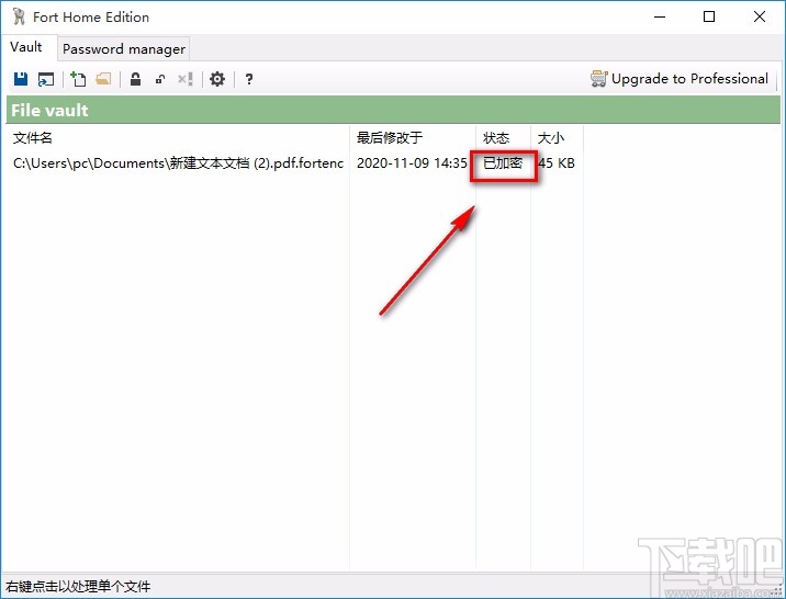 Fort Home Edition加密PDF文件的方法