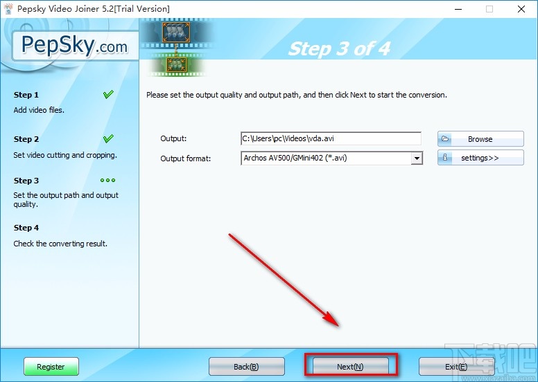 Pepsky RMVB Video Joiner合并视频的方法