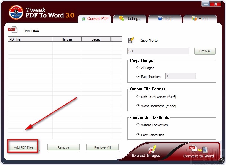 Tweak PDF To Word提取PDF图片的方法