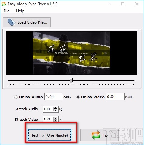 Easy Video Sync Fixer调整音频与视频同步播放的方法