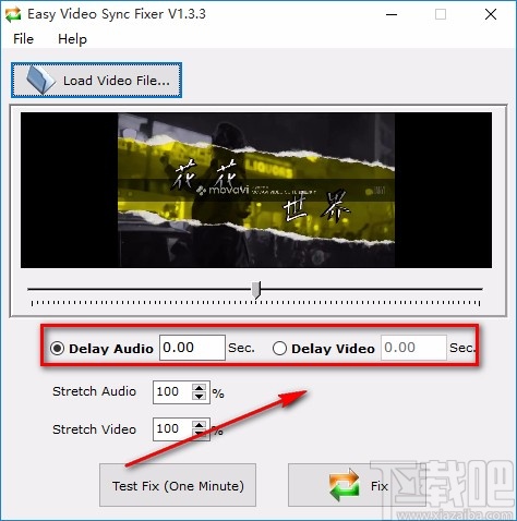 Easy Video Sync Fixer调整音频与视频同步播放的方法