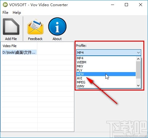 VovSoft Video Converter转换视频的方法