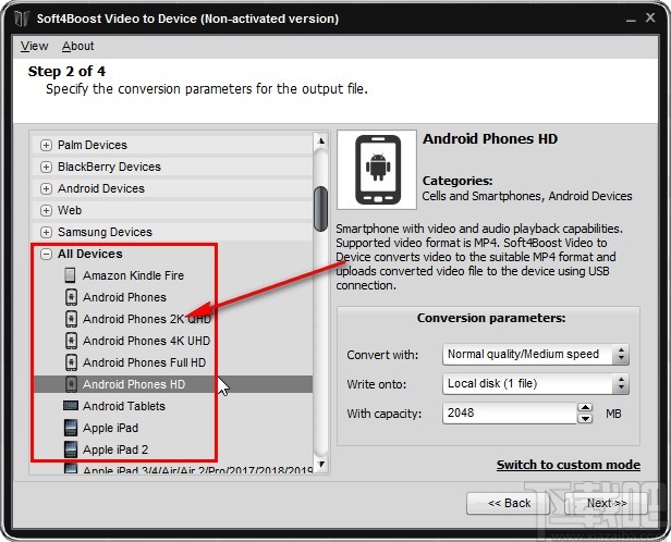 Soft4Boost Video to Device转换视频的方法