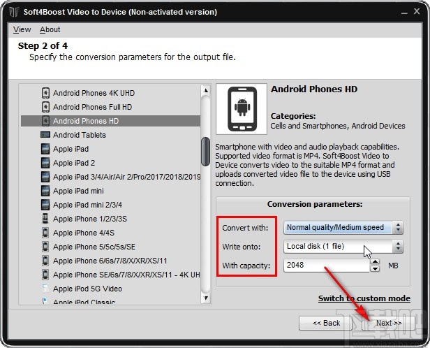 Soft4Boost Video to Device转换视频的方法