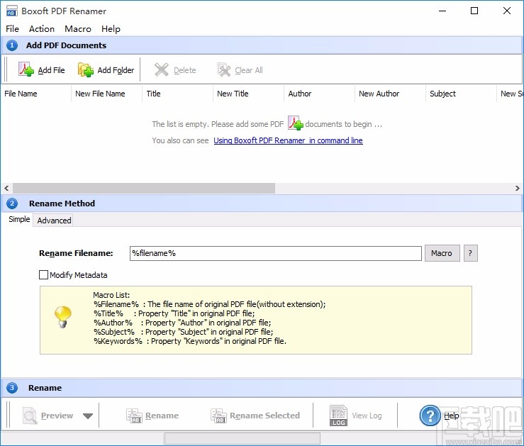 Boxoft PDF Renamer批量重命名PDF文件的方法