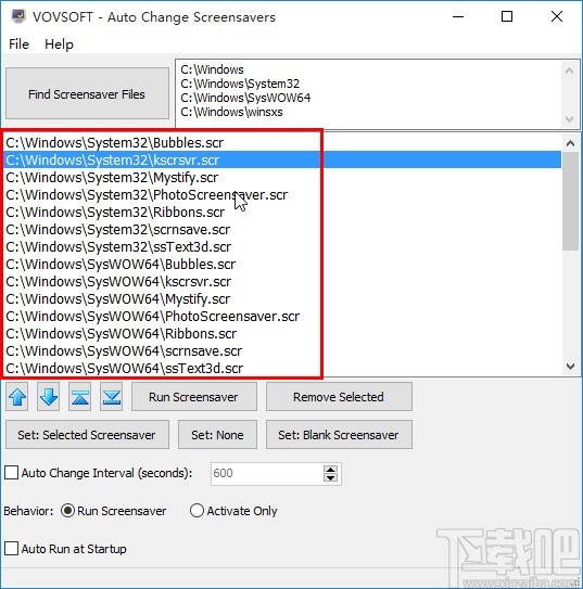 Auto Change Screensavers的使用方法
